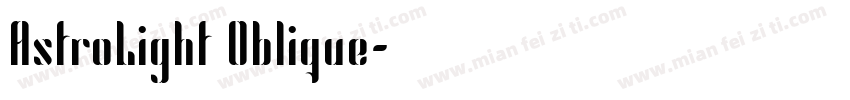 AstroLight Oblique字体转换